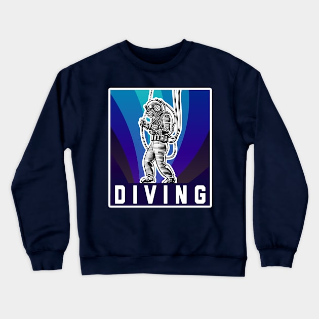 Diving Crewneck Sweatshirt by Saulene